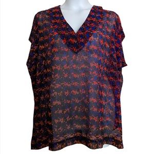NWT Cabi Abstract Houndstooth Blouse XL 16 18